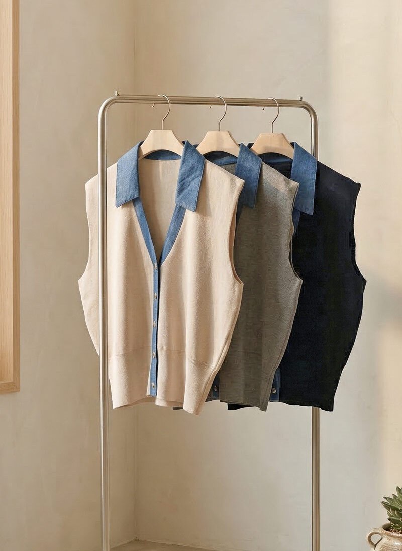 I BLLE韓國東大門直郵女士新款人氣推薦職業休閑熱賣馬甲I BLLE馬甲