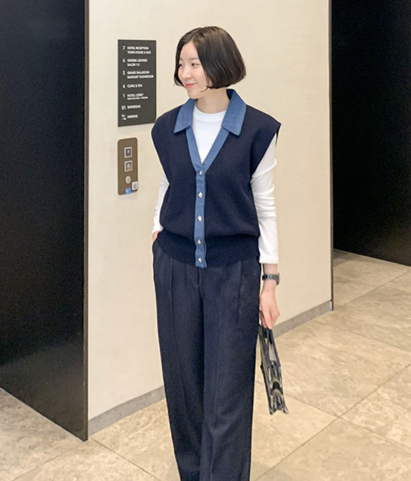 I BLLE韓國東大門直郵女士新款人氣推薦職業休閑熱賣馬甲I BLLE馬甲