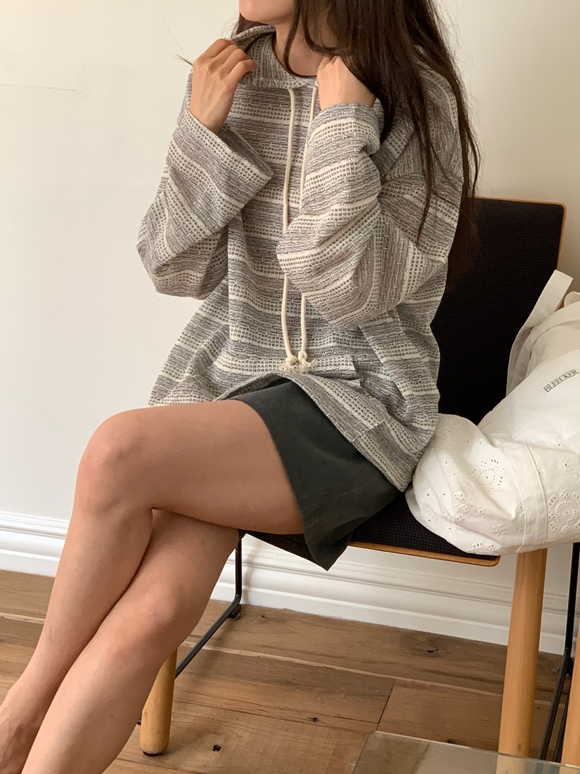 BLEECKER韓國直郵實拍女裝新款休閑推薦時尚26春夏衛衣提花BLEECKER衛衣