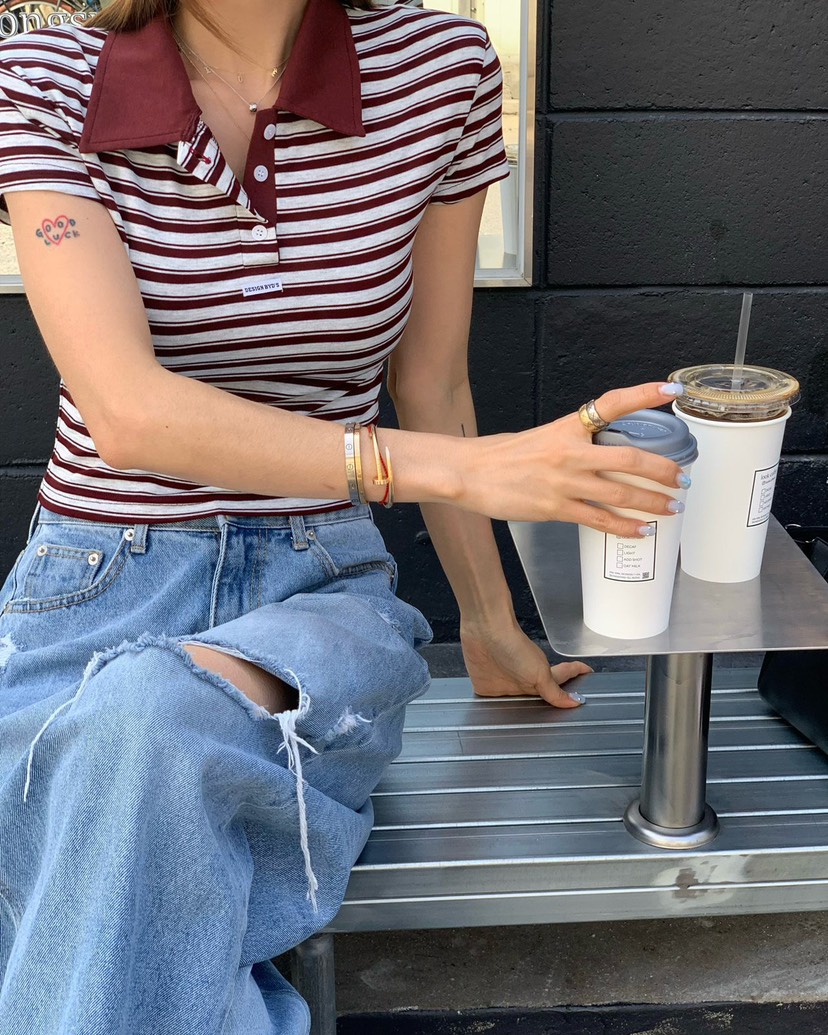 REVE CITE-L韓國東大門直郵女士新款時尚職業人氣T恤修身REVE CITE-LT恤