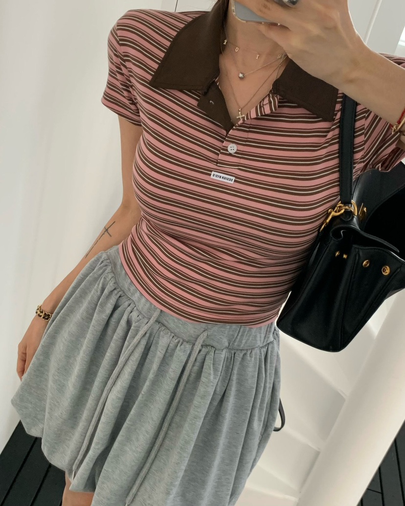 REVE CITE-L韓國東大門直郵女士新款時尚職業人氣T恤修身REVE CITE-LT恤圖色1