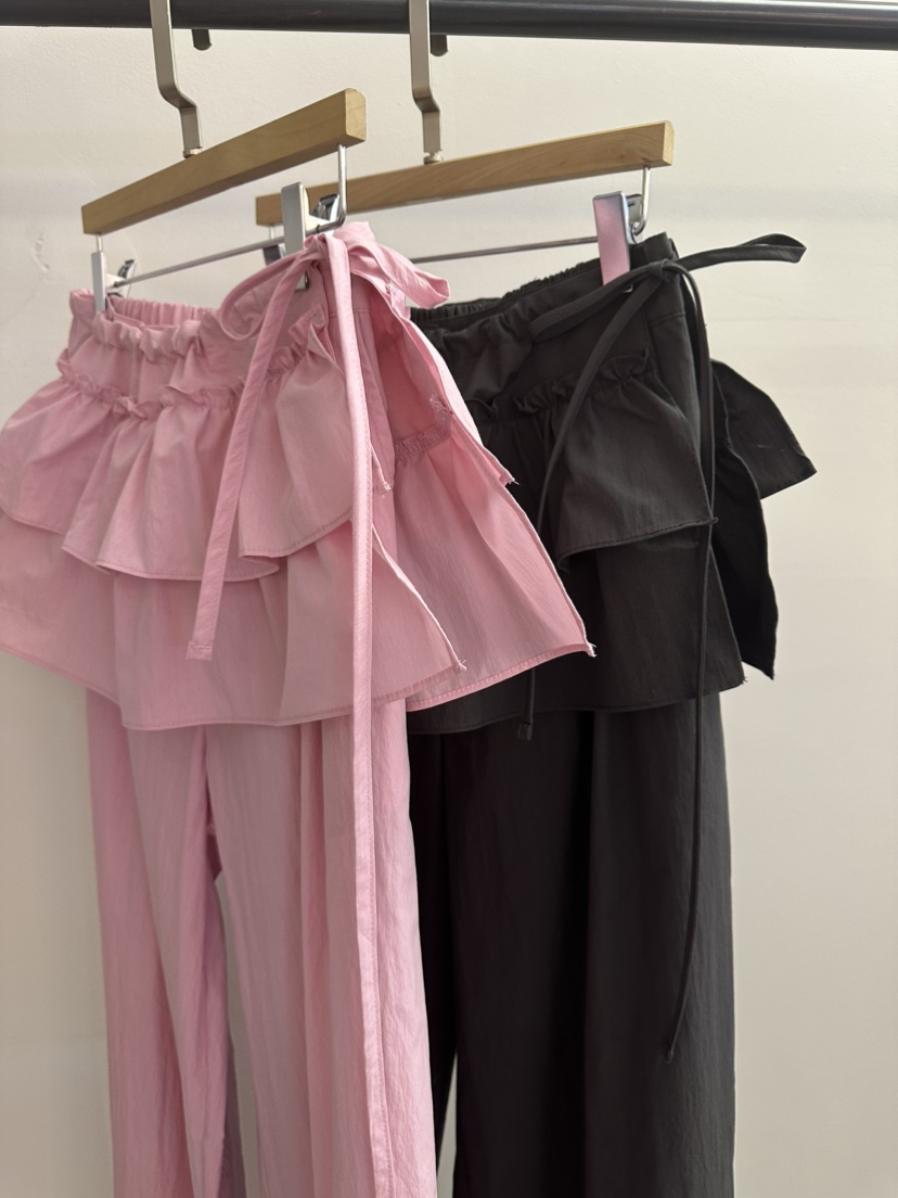 JENNY 1976韓國東大門直郵女士新品時尚職業休閑褲荷葉邊JENNY 1976休閑褲