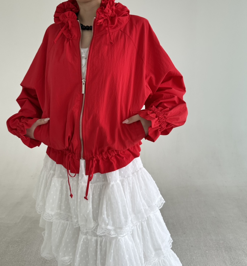 JENNY 1976韓國代購女裝新款休閑人氣推薦時尚夾克荷葉邊JENNY 1976夾克