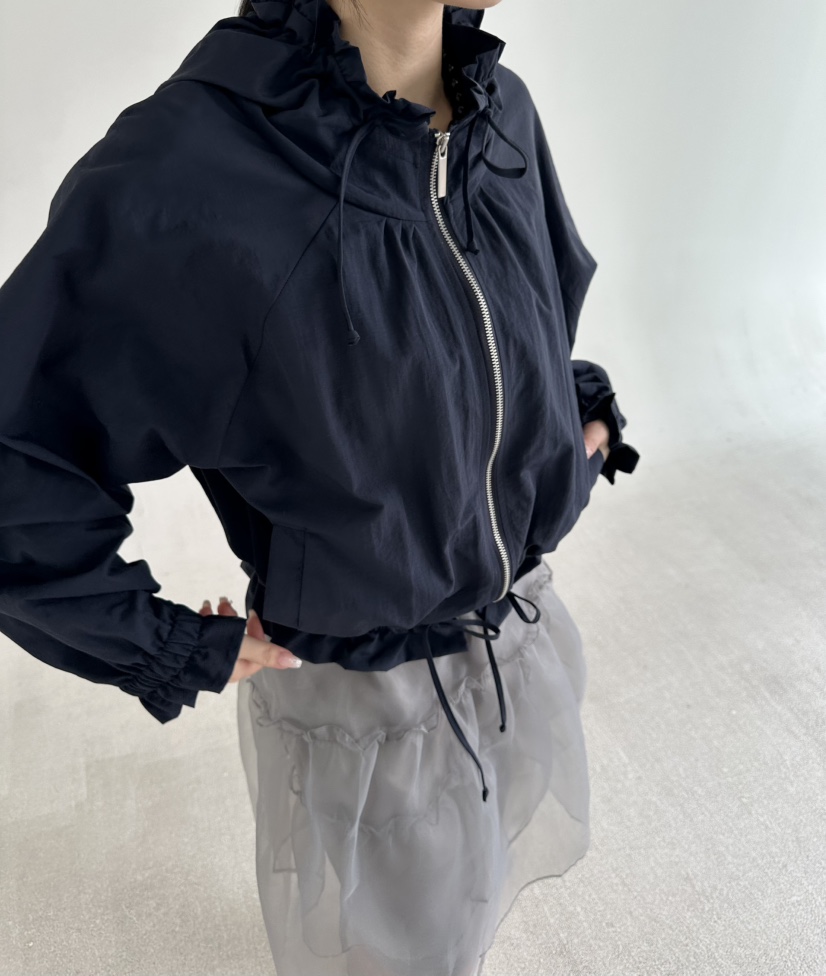 JENNY 1976韓國代購女裝新款休閑人氣推薦時尚夾克荷葉邊JENNY 1976夾克