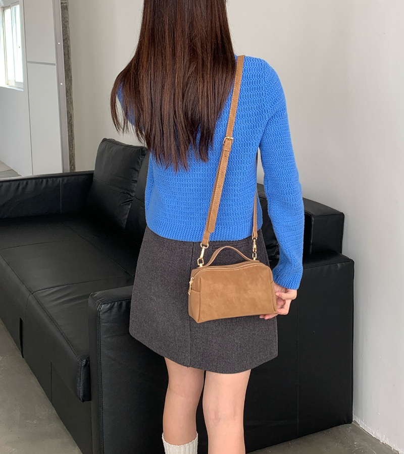 POSH BLUE韓國直郵實拍女裝新款熱賣推薦單肩斜跨包麂皮POSH BLUE單肩/斜跨包圖色2咖色