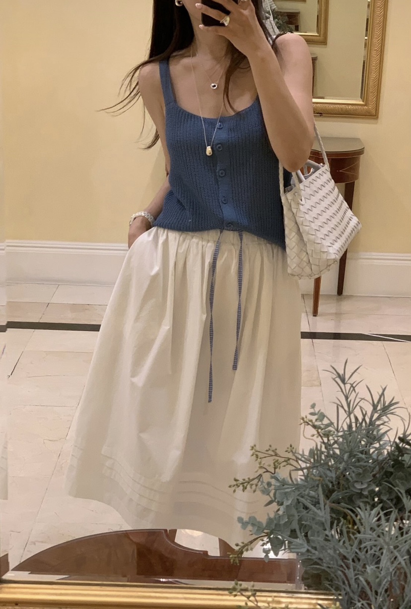 LA CREME韓國東大門直郵女裝新款職業熱賣吊帶背心亞麻雙面LA CREME吊帶/背心