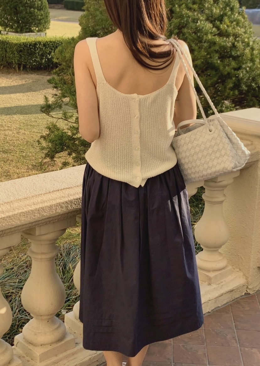 LA CREME韓國東大門直郵女裝新款職業熱賣吊帶背心亞麻雙面LA CREME吊帶/背心