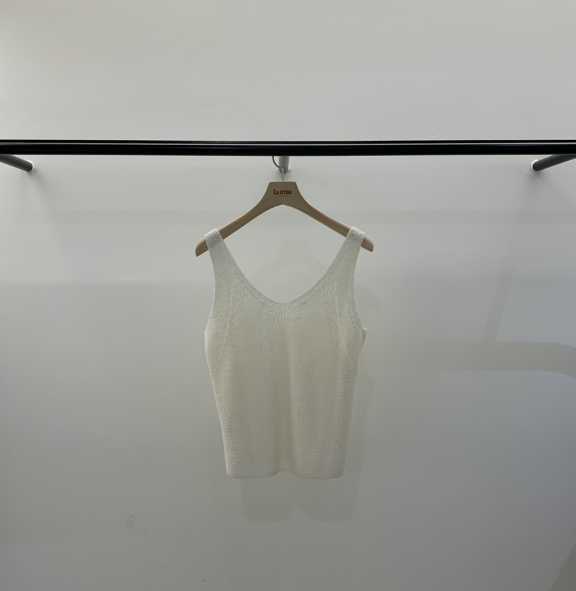 LA CREME韓國東大門直郵女裝新款職業熱賣吊帶背心亞麻雙面LA CREME吊帶/背心圖色1