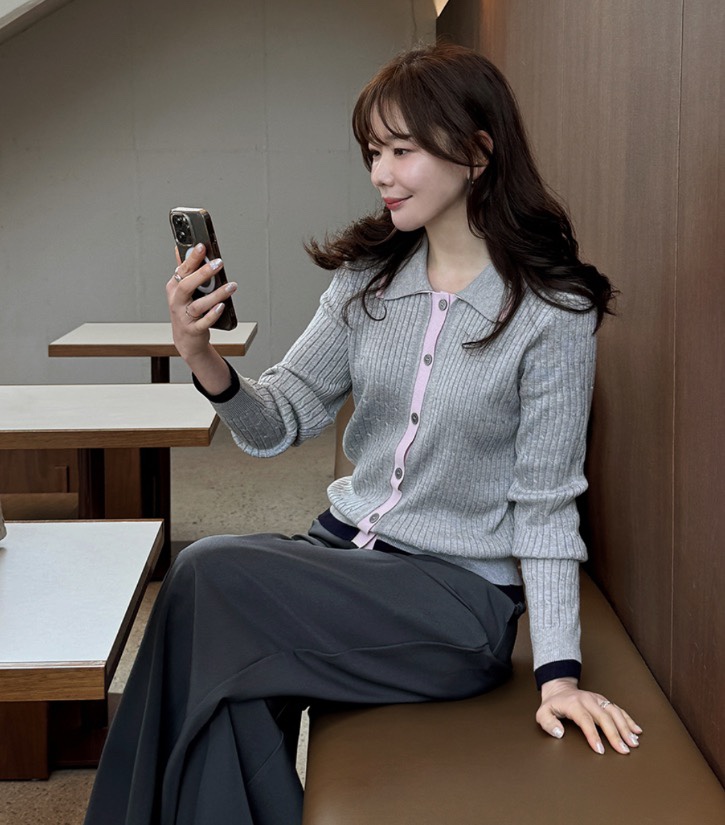 I BLLE韓國直郵實拍女裝新品26春夏推薦職業時尚休閑針織衫I BLLE針織衫