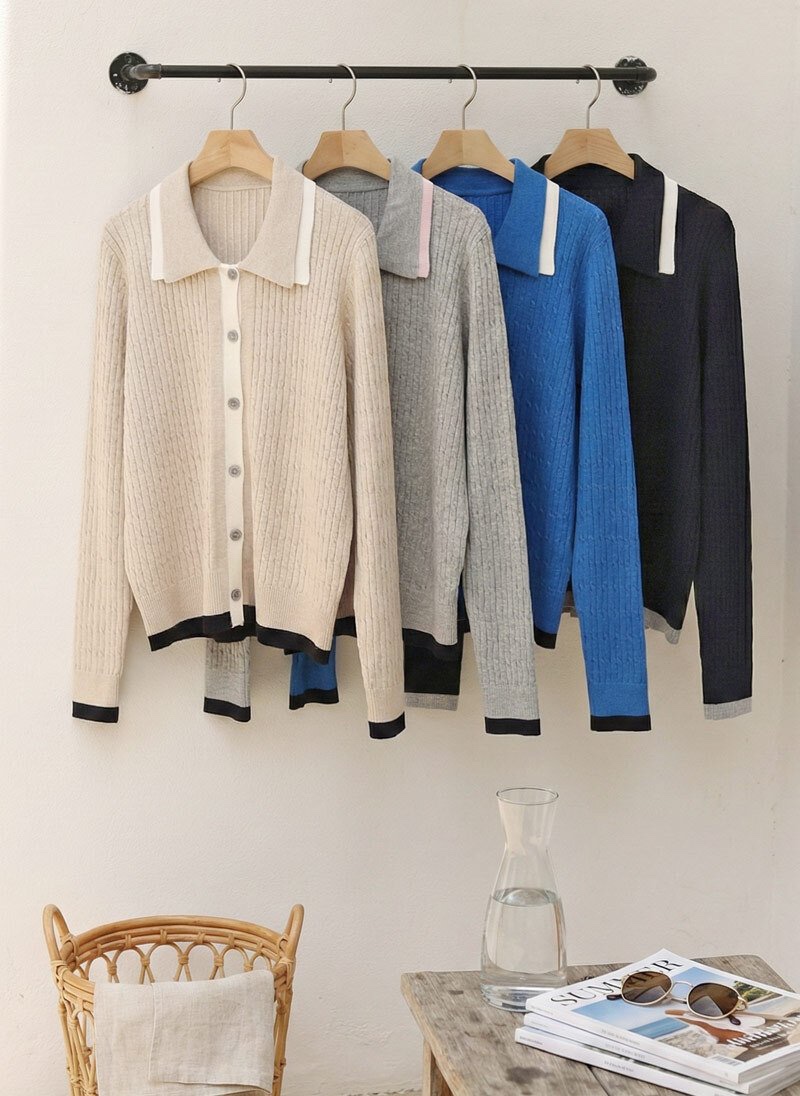 I BLLE韓國直郵實拍女裝新品26春夏推薦職業時尚休閑針織衫I BLLE針織衫