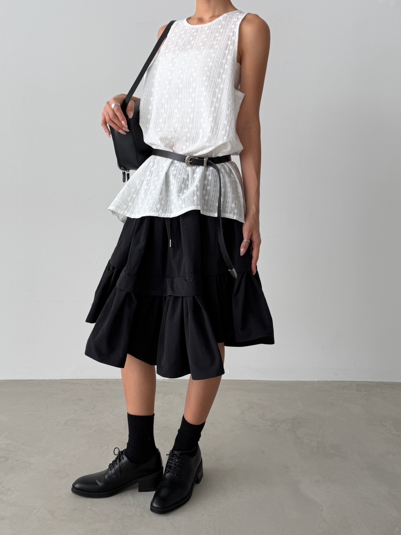 ANGLOG BEIGE韓國直郵實拍女士新品休閑半身裙中短裙尼龍ANGLOG BEIGE半身裙/中短裙