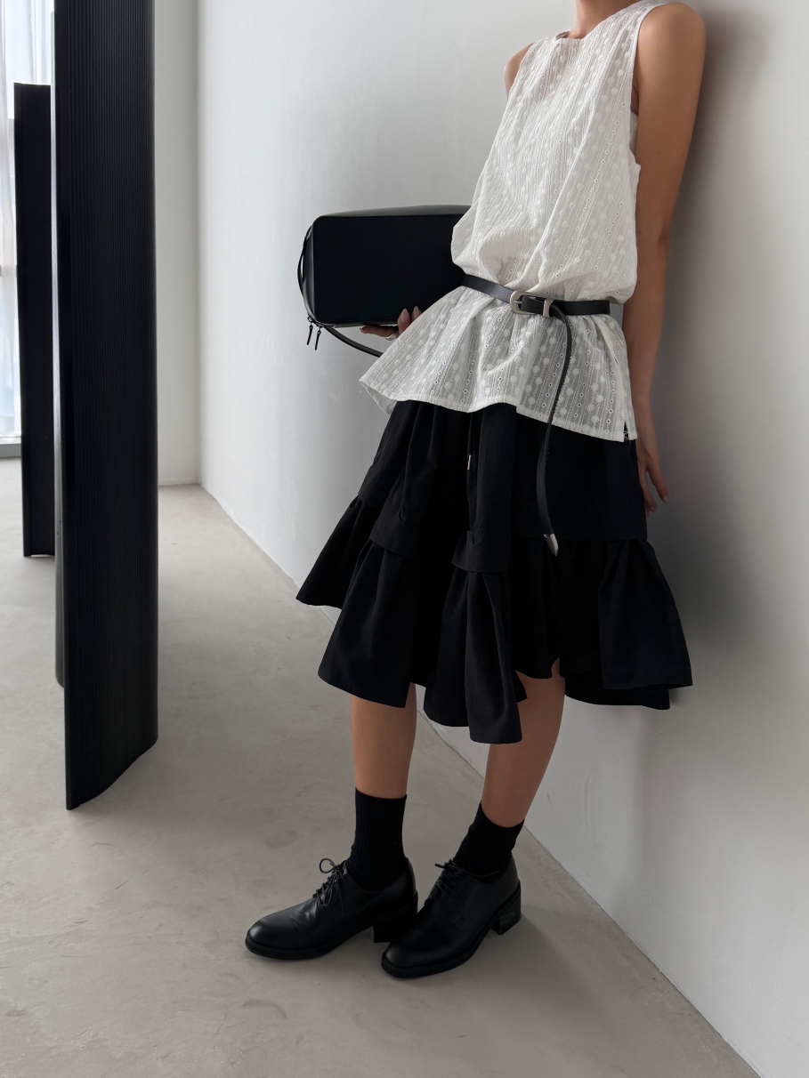 ANGLOG BEIGE韓國直郵實拍女士新品休閑半身裙中短裙尼龍ANGLOG BEIGE半身裙/中短裙