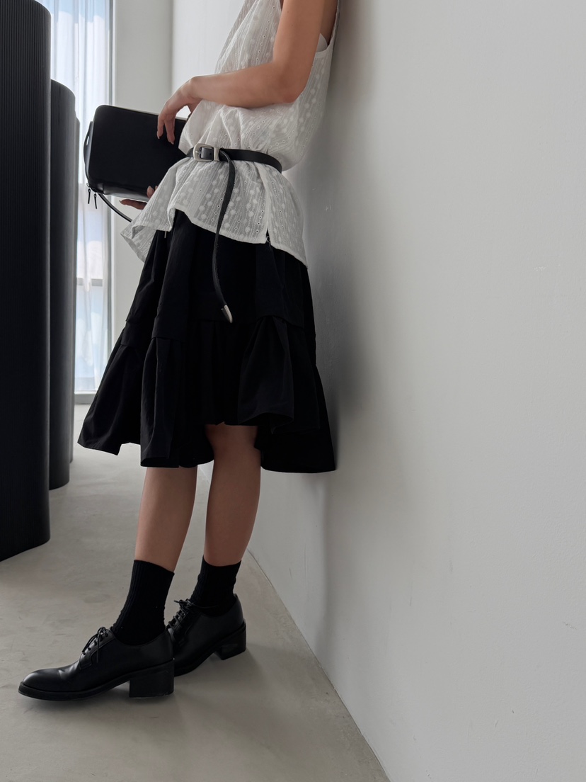 ANGLOG BEIGE韓國直郵實拍女士新品休閑半身裙中短裙尼龍ANGLOG BEIGE半身裙/中短裙