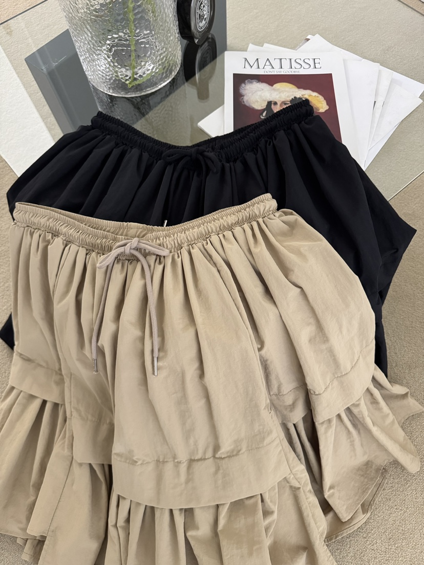 ANGLOG BEIGE韓國直郵實拍女士新品休閑半身裙中短裙尼龍ANGLOG BEIGE半身裙/中短裙