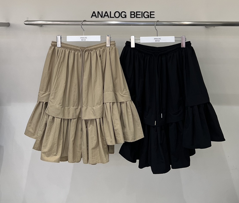 ANGLOG BEIGE韓國直郵實拍女士新品休閑半身裙中短裙尼龍ANGLOG BEIGE半身裙/中短裙