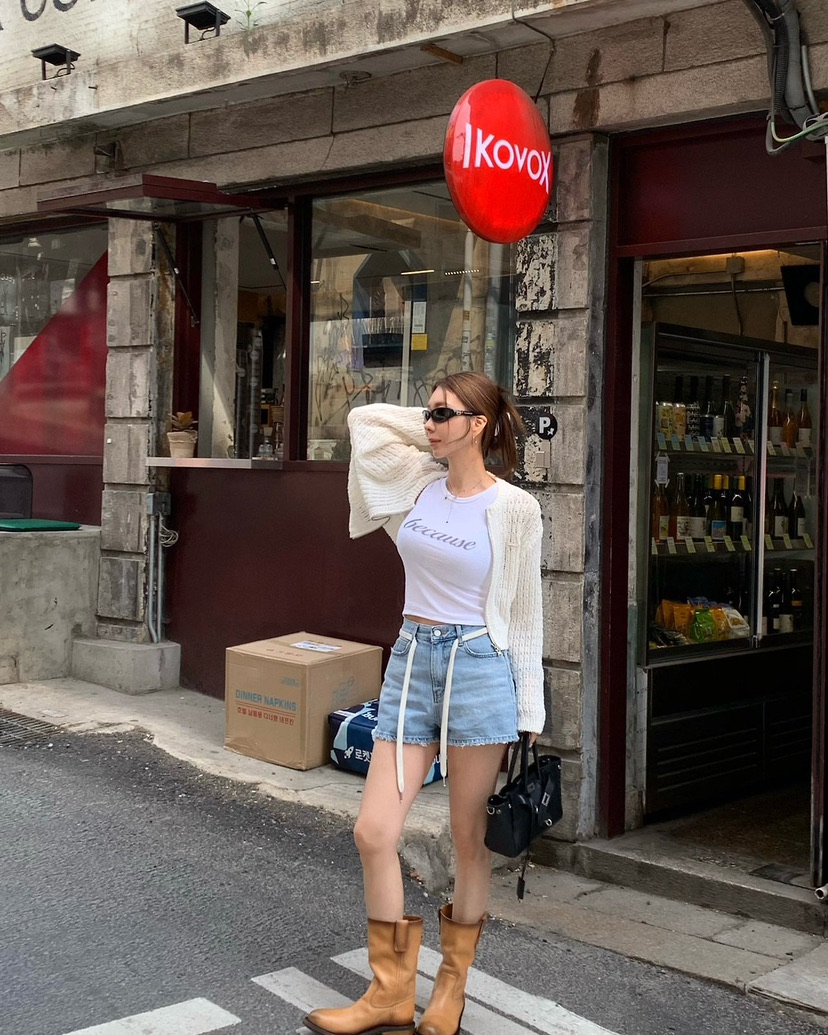 REVE CITE-L韓國東大門代購女士新款26春夏時尚短褲含腰繩REVE CITE-L短褲