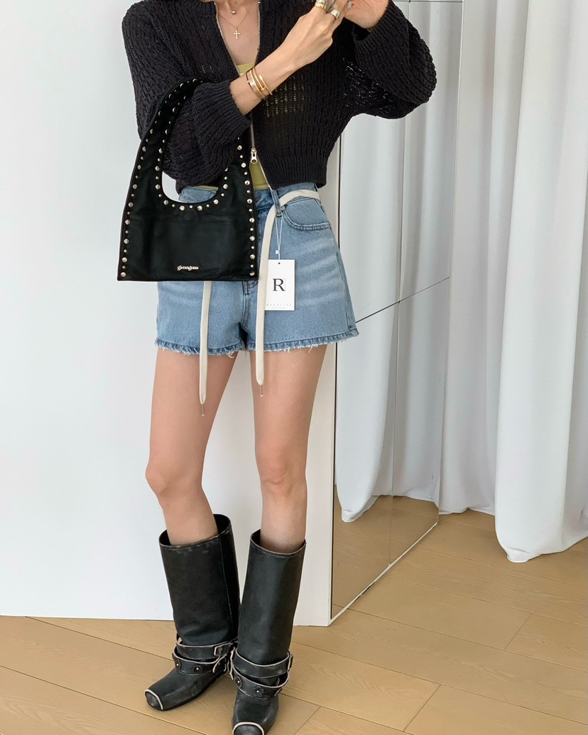 REVE CITE-L韓國東大門代購女士新款26春夏時尚短褲含腰繩REVE CITE-L短褲