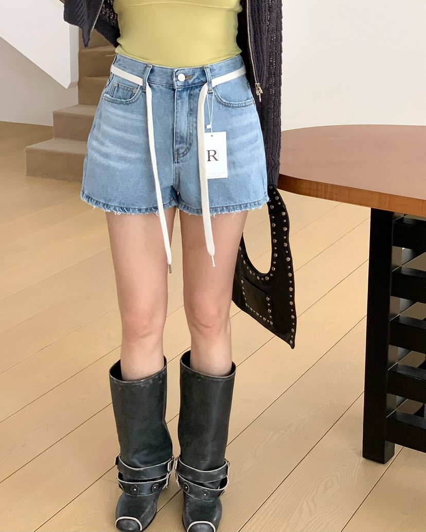 REVE CITE-L韓國東大門代購女士新款26春夏時尚短褲含腰繩REVE CITE-L短褲