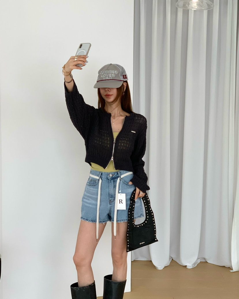 REVE CITE-L韓國東大門代購女士新款26春夏時尚短褲含腰繩REVE CITE-L短褲