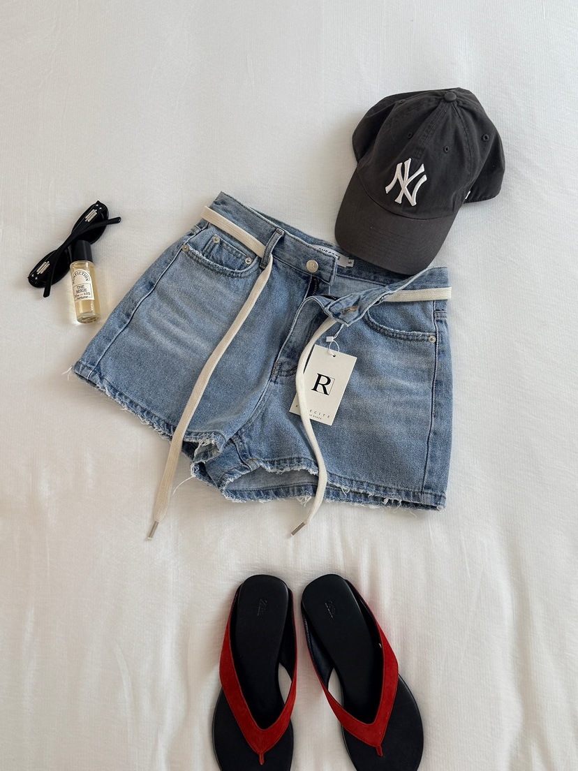 REVE CITE-L韓國東大門代購女士新款26春夏時尚短褲含腰繩REVE CITE-L短褲