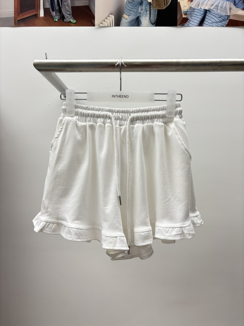 INTHEEND韓國直郵實拍女裝新品推薦職業熱賣人氣短褲荷葉邊INTHEEND短褲圖色1
