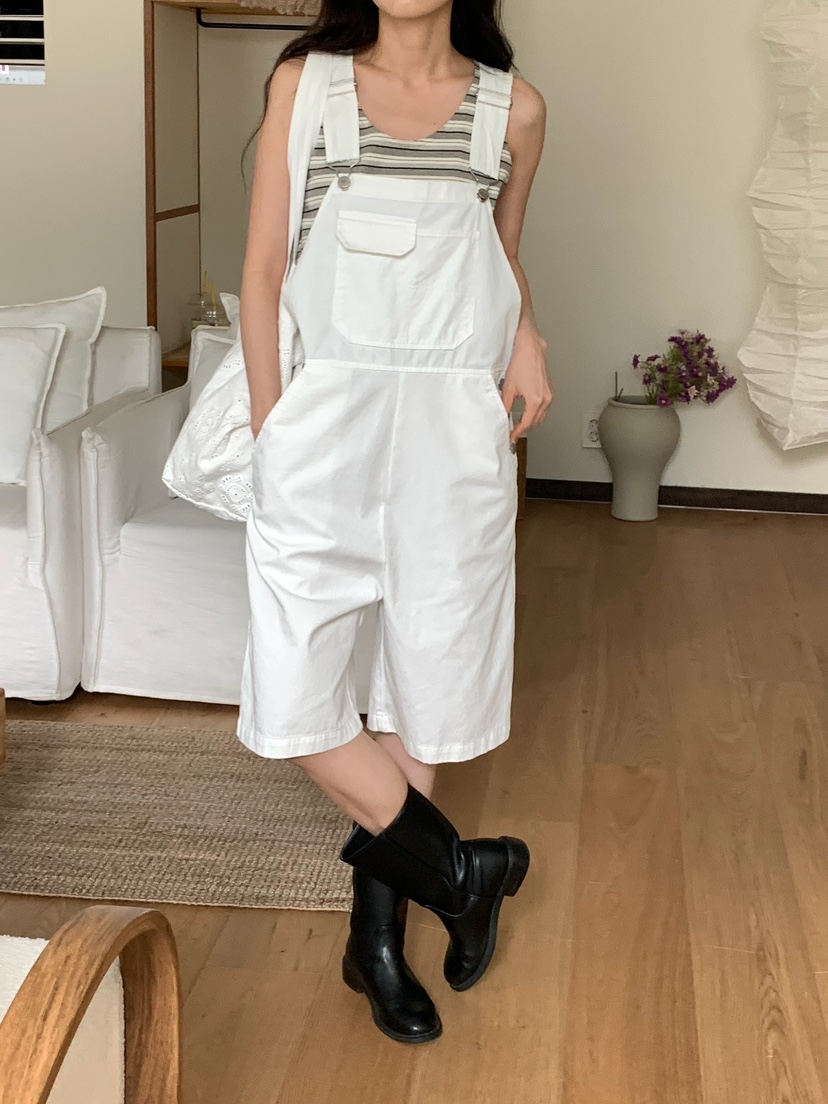 BLEECKER韓國代購女士新品職業熱賣人氣26春夏背帶褲棉質BLEECKER背帶褲