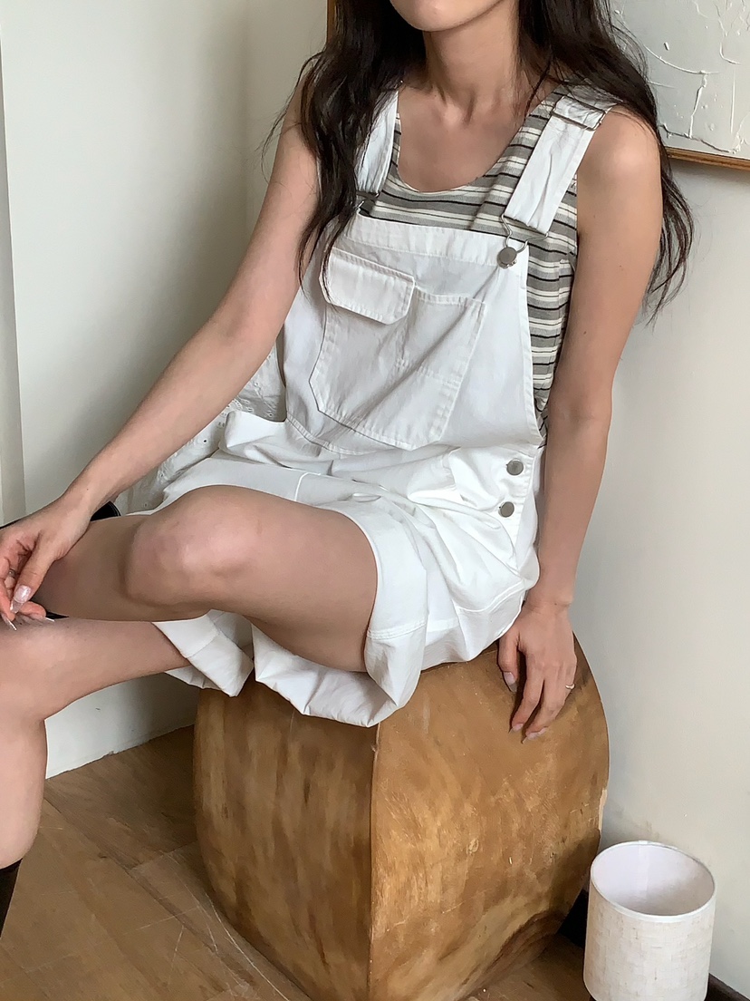 BLEECKER韓國代購女士新品職業熱賣人氣26春夏背帶褲棉質BLEECKER背帶褲