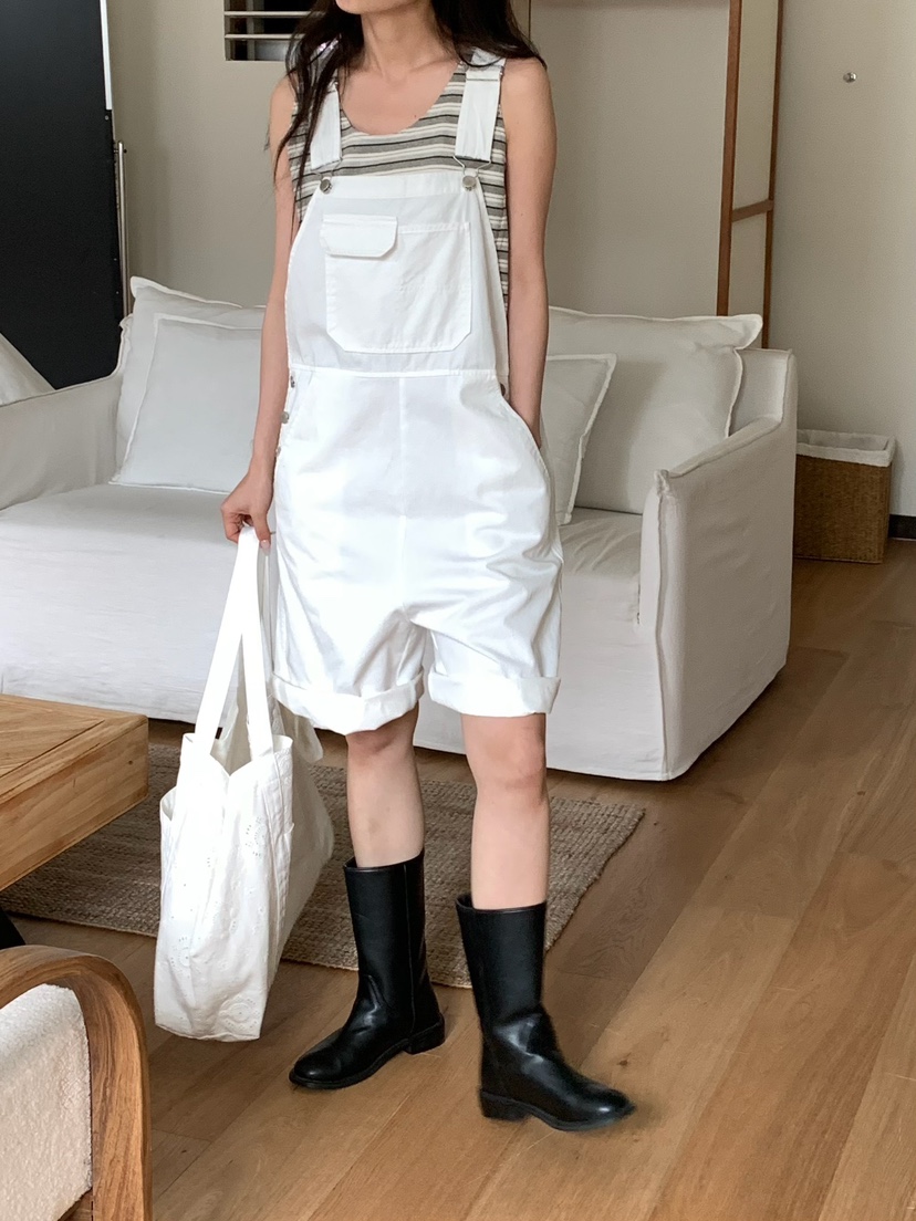 BLEECKER韓國代購女士新品職業熱賣人氣26春夏背帶褲棉質BLEECKER背帶褲