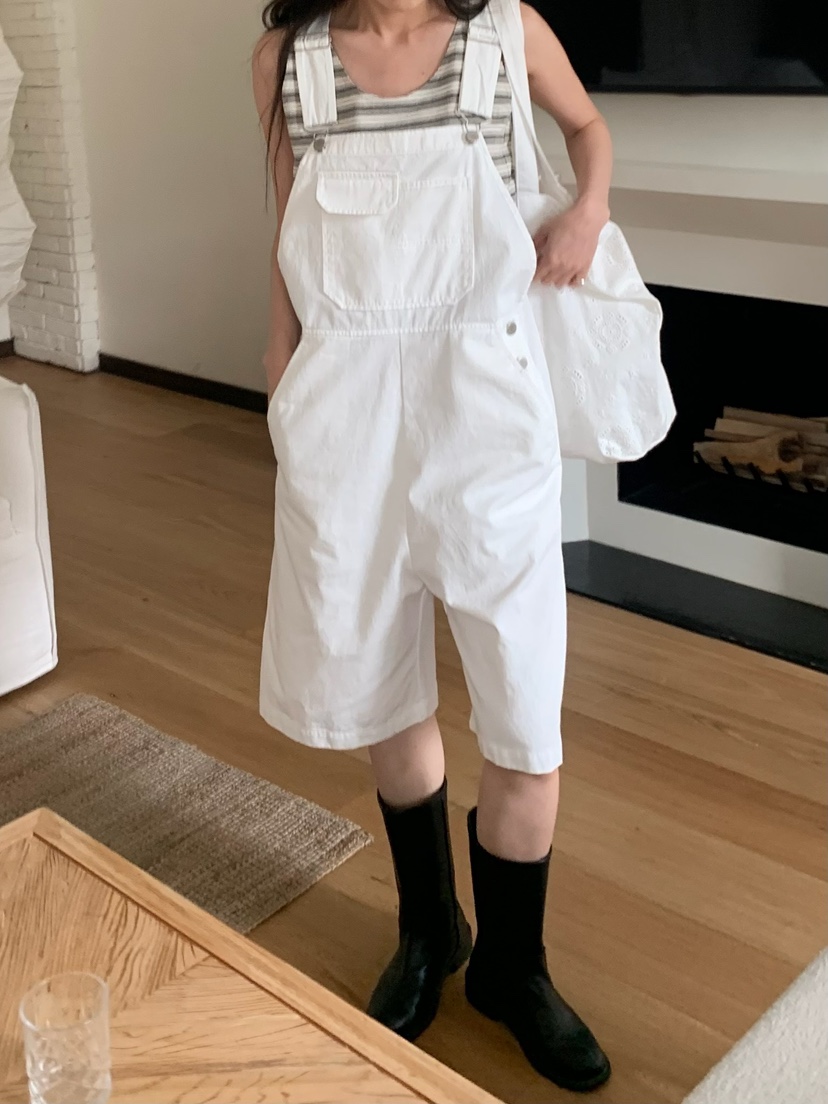 BLEECKER韓國代購女士新品職業熱賣人氣26春夏背帶褲棉質BLEECKER背帶褲