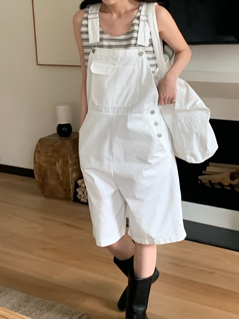 BLEECKER韓國代購女士新品職業熱賣人氣26春夏背帶褲棉質BLEECKER背帶褲