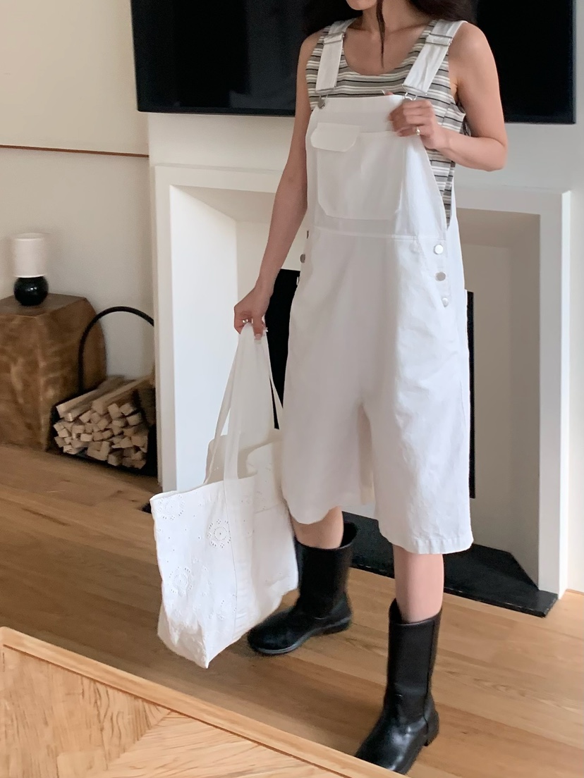 BLEECKER韓國代購女士新品職業熱賣人氣26春夏背帶褲棉質BLEECKER背帶褲