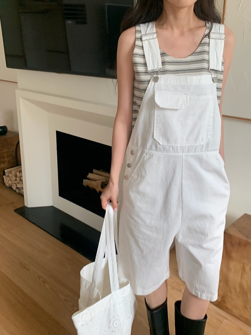 BLEECKER韓國代購女士新品職業熱賣人氣26春夏背帶褲棉質BLEECKER背帶褲