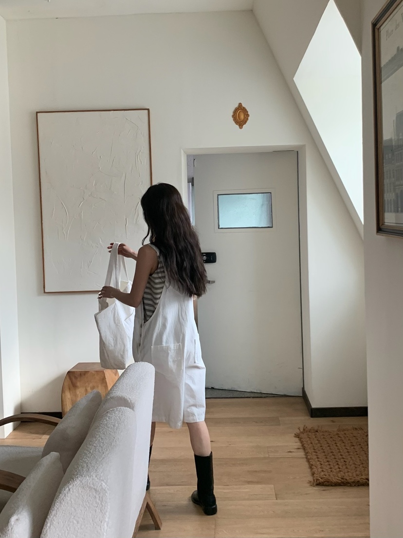 BLEECKER韓國代購女士新品職業熱賣人氣26春夏背帶褲棉質BLEECKER背帶褲