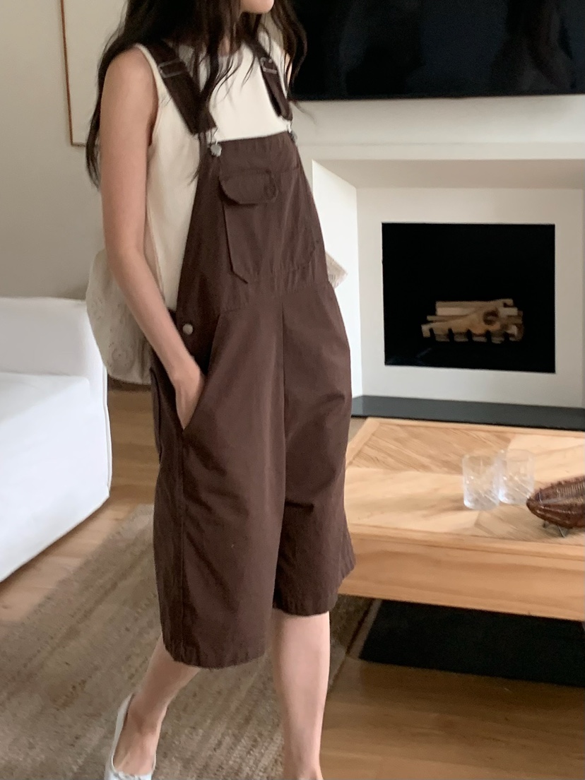 BLEECKER韓國代購女士新品職業熱賣人氣26春夏背帶褲棉質BLEECKER背帶褲