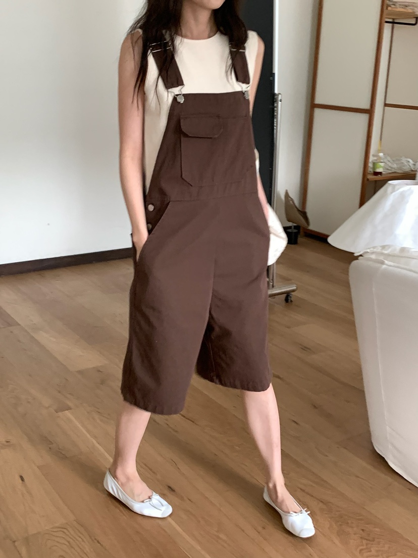 BLEECKER韓國代購女士新品職業熱賣人氣26春夏背帶褲棉質BLEECKER背帶褲