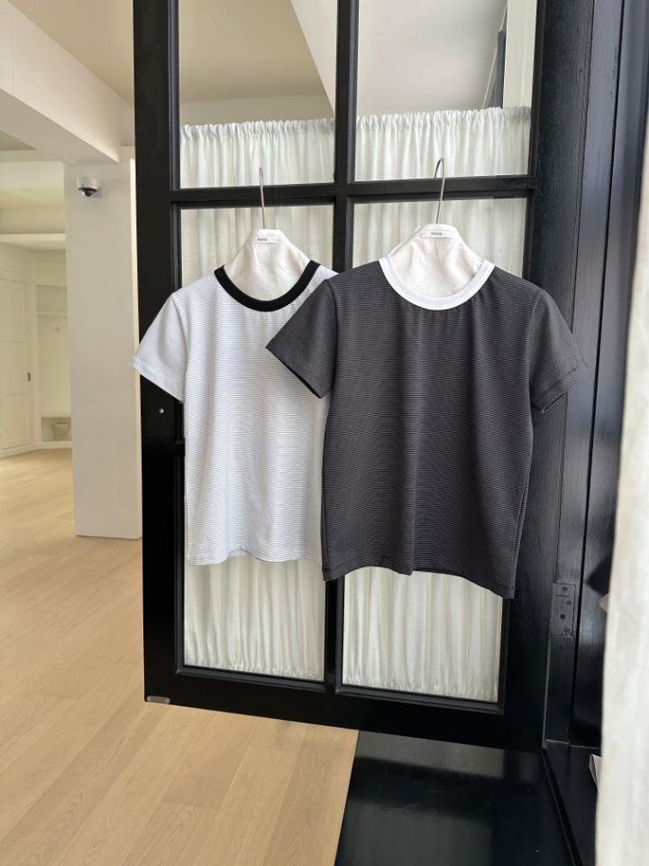 MARE東大門實拍女士新款26春夏人氣職業休閑時尚T恤修身條紋MARET恤