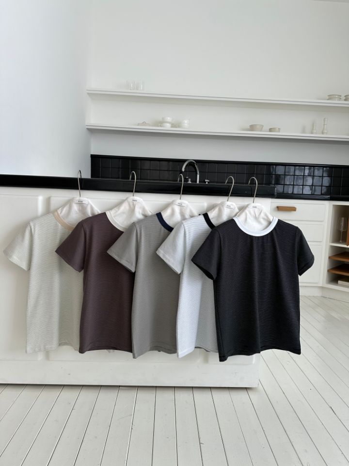 MARE東大門實拍女士新款26春夏人氣職業休閑時尚T恤修身條紋MARET恤