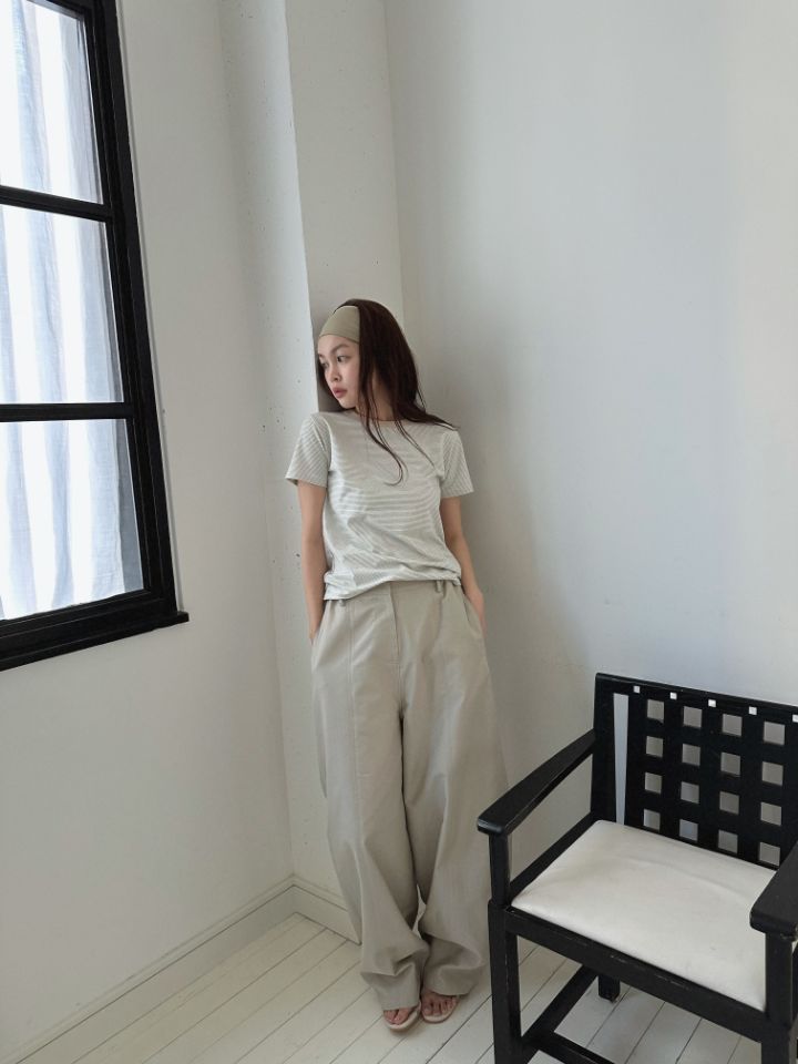 MARE東大門實拍女士新款26春夏人氣職業休閑時尚T恤修身條紋MARET恤