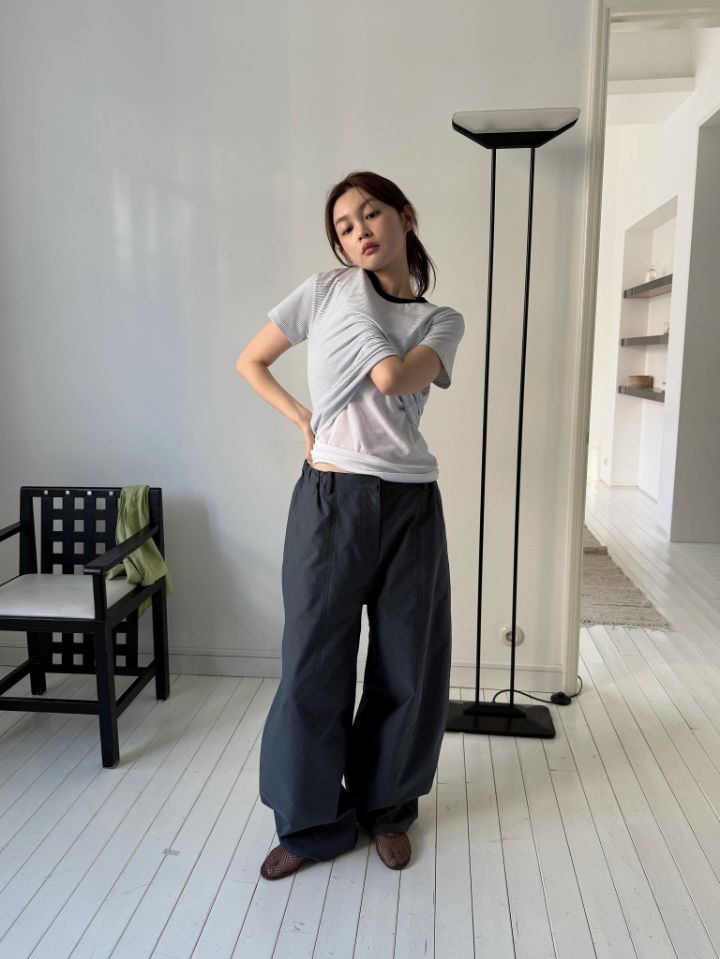 MARE東大門實拍女士新款26春夏人氣職業休閑時尚T恤修身條紋MARET恤