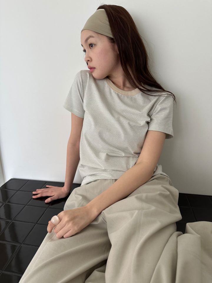 MARE東大門實拍女士新款26春夏人氣職業休閑時尚T恤修身條紋MARET恤圖色4