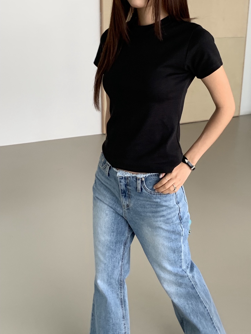 SUNDER MARKET東大門代購女裝新品推薦職業時尚熱賣26春夏T恤SUNDER MARKETT恤圖色1