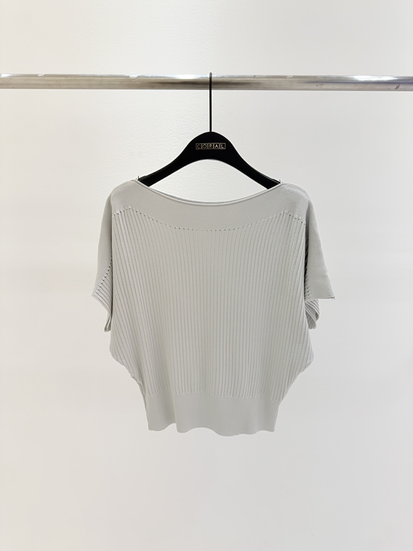 CORAL東大門直郵女士新品時尚職業26春夏針織衫不含項鏈船領CORAL針織衫圖色2