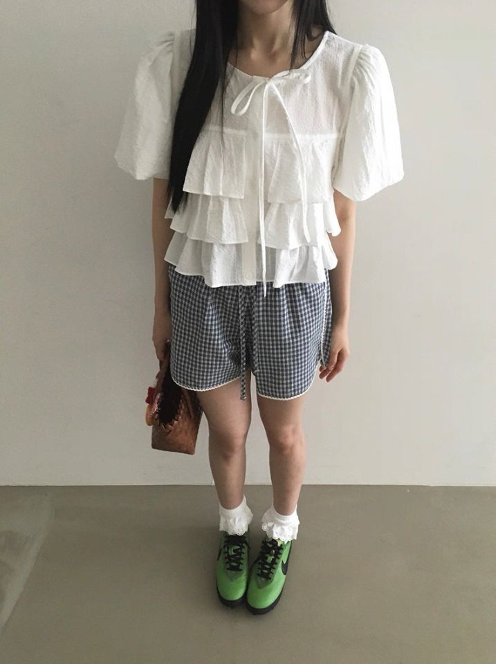 STAY HERE韓國代購女裝新款推薦職業時尚熱賣襯衫蕾絲衫STAY HERE襯衫/蕾絲衫圖色1