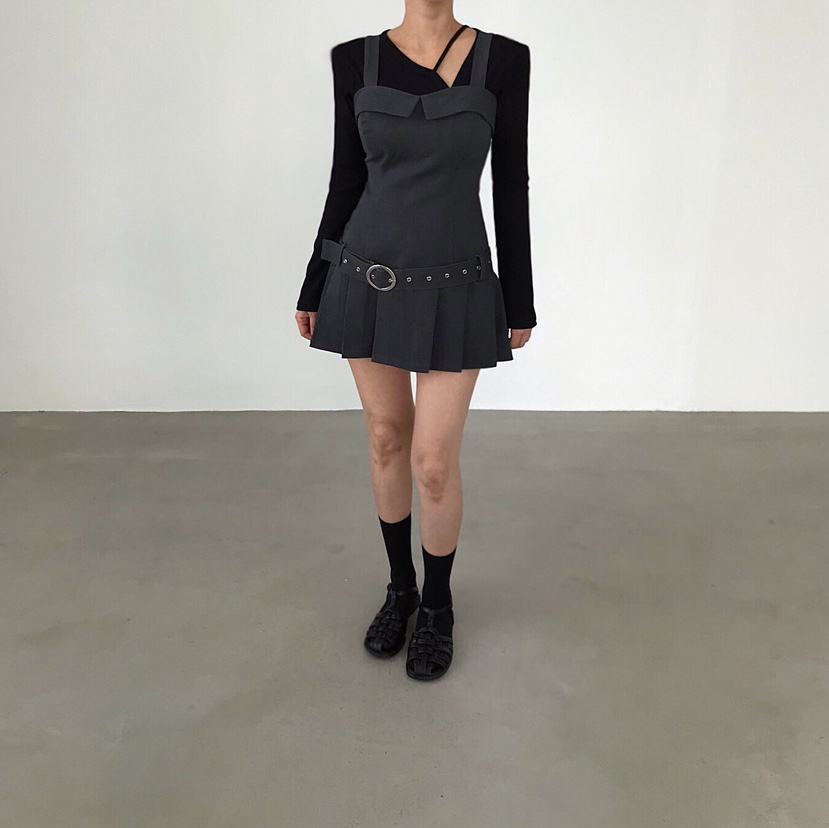 2TWO MOON東大門直郵女裝新款職業休閑熱賣連衣裙含腰帶2TWO MOON連衣裙