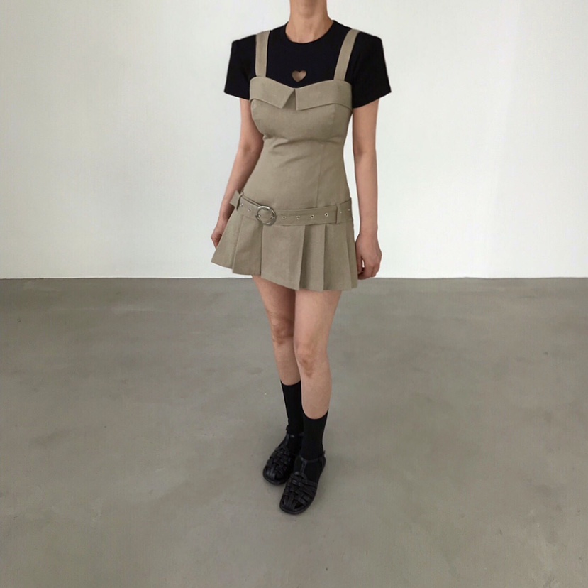 2TWO MOON東大門直郵女裝新款職業休閑熱賣連衣裙含腰帶2TWO MOON連衣裙圖色2