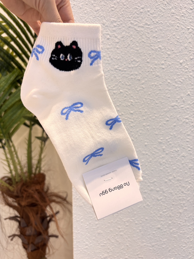 CACTUS-Q韓國代購女裝新款26春夏熱賣休閑職業推薦時尚襪子CACTUS十雙起/可混搭襪子圖色1