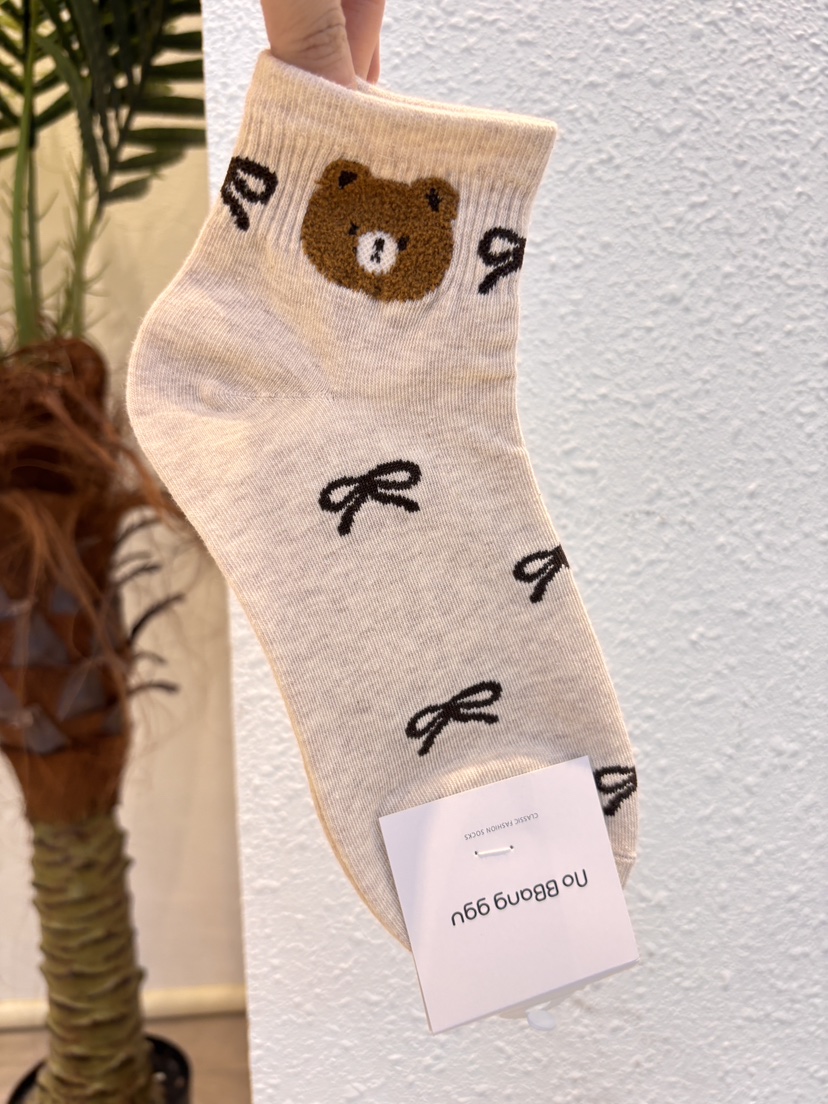 CACTUS-Q韓國代購女裝新款26春夏熱賣休閑職業推薦時尚襪子CACTUS十雙起/可混搭襪子圖色2