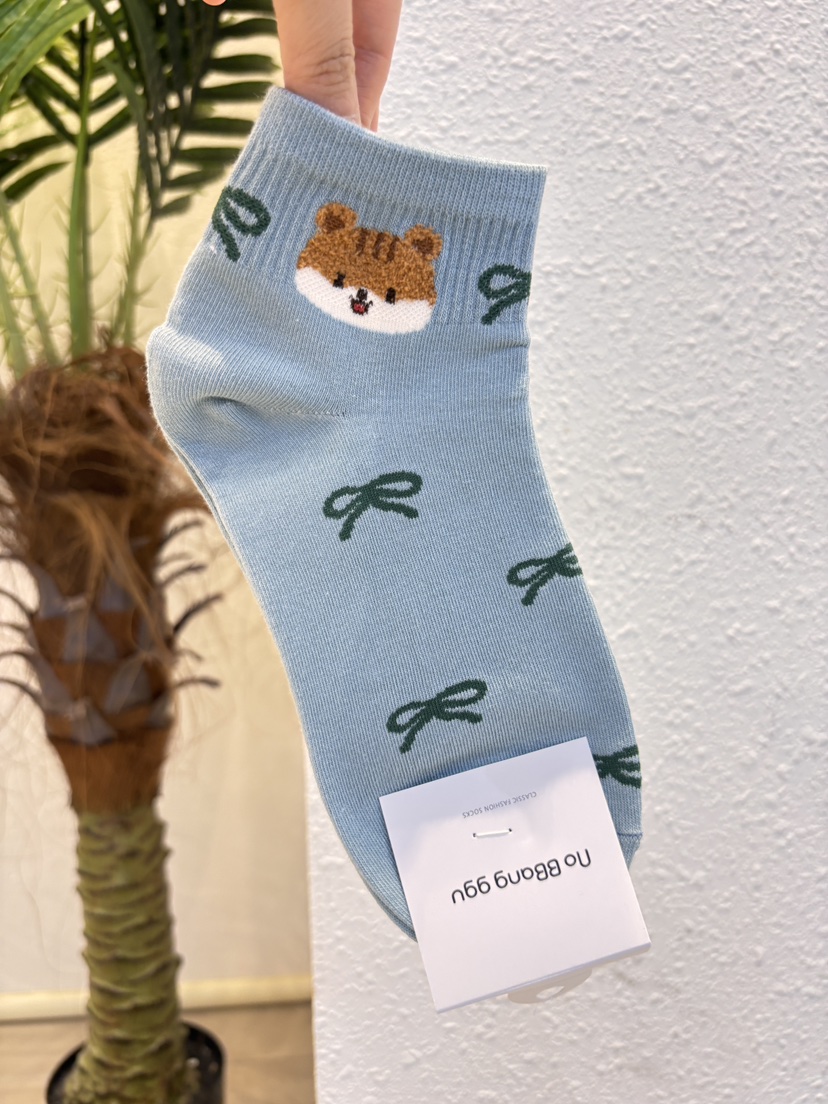 CACTUS-Q韓國代購女裝新款26春夏熱賣休閑職業推薦時尚襪子CACTUS十雙起/可混搭襪子圖色4