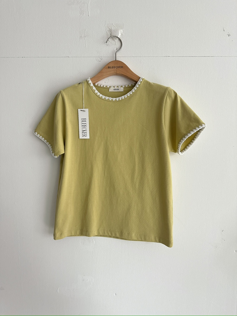 BLEECKER東大門代購女士新品推薦26春夏熱賣時尚真品T恤刺繡BLEECKERT恤圖色1