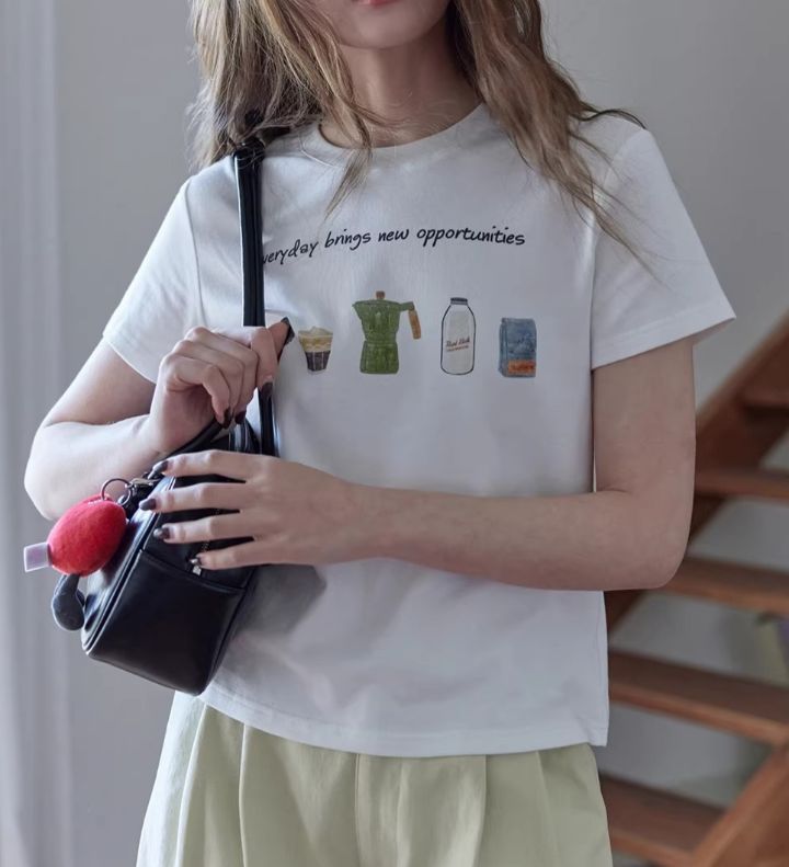 STAY HERE東大門直郵女裝新款休閑人氣推薦真品職業時尚T恤STAY HERET恤圖色1